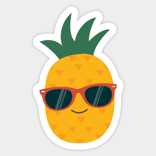 Funny Tropical Pineapple Summer T-Shirt Sticker